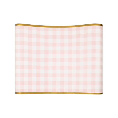 Pink Gingham Table Runner