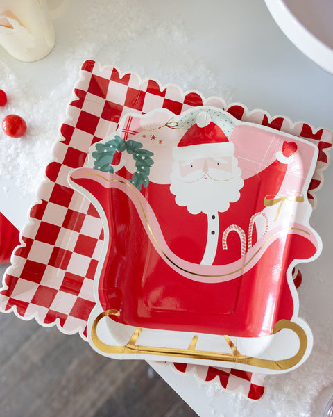 Santa Sleigh Plates