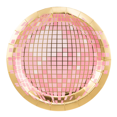 Pink Disco Ball Plate