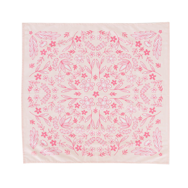 Pink Floral Bandana