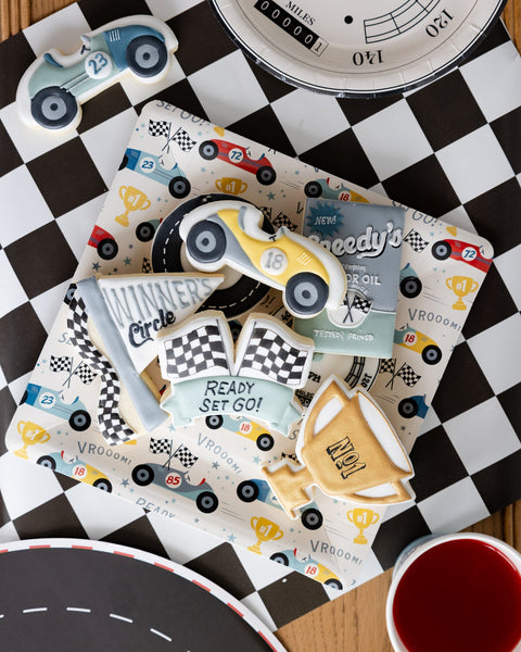 Race Car patterned Plates