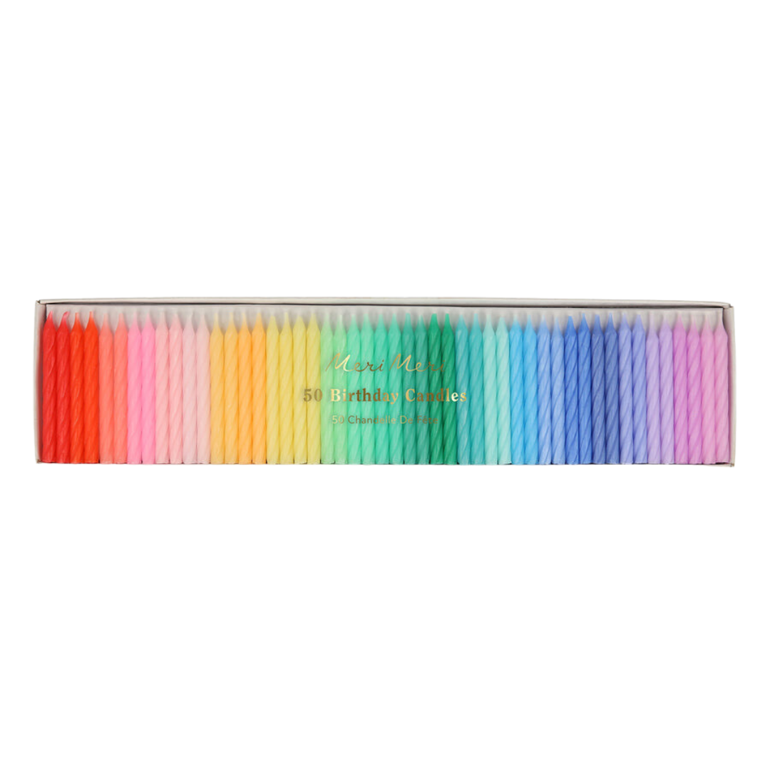 Rainbow Twisted Candles