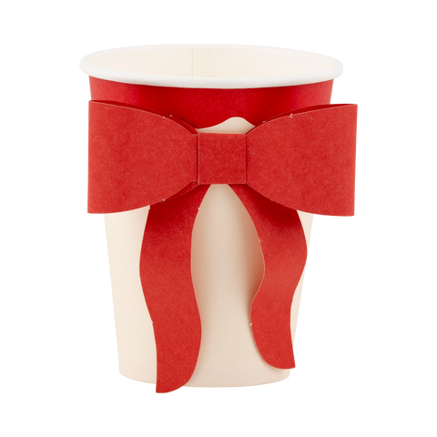 Pink & Red Bow Paper Cups