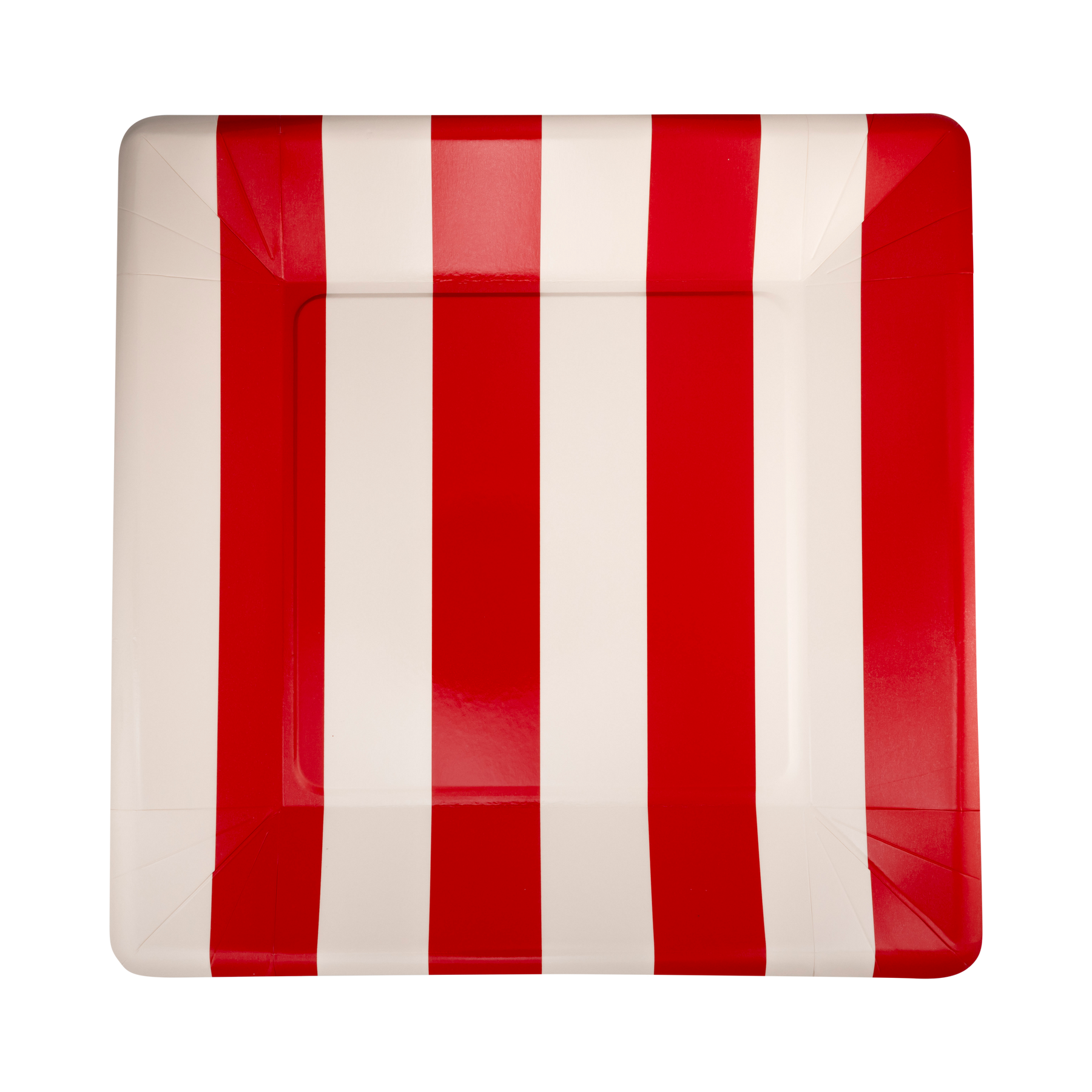 Red & Pink Striped 11" Plates