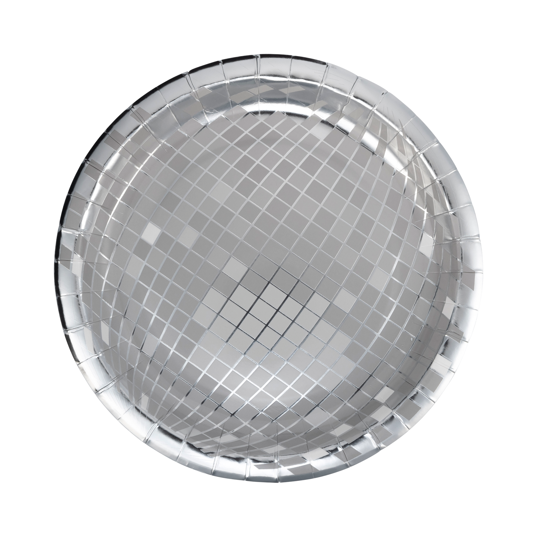 Silver Disco Ball 9" Plates