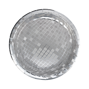 Silver Disco Ball 9" Plates