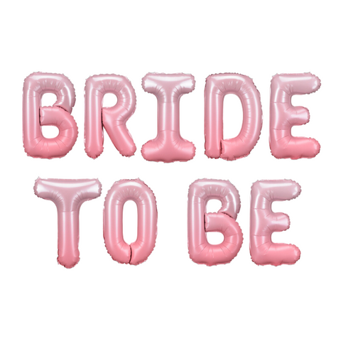 Pink Ombre Bride to Be Foil Balloon Banner