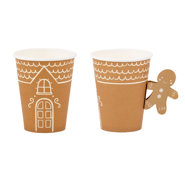 Gingerbread Handled Paper Cups