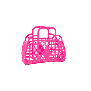 Berry Pink Mini Retro Basket