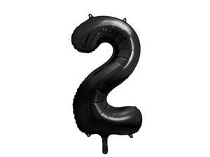 34 inch jumbo black number 2 foil balloon available at A Little Confetti