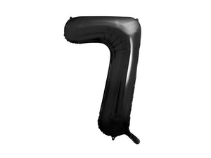 34 inch jumbo black number 7 foil balloon available at A Little Confetti