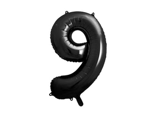 34 inch jumbo black number 9 foil balloon available at A Little Confetti