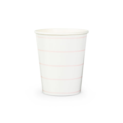Blush Frenchie Striped Cups