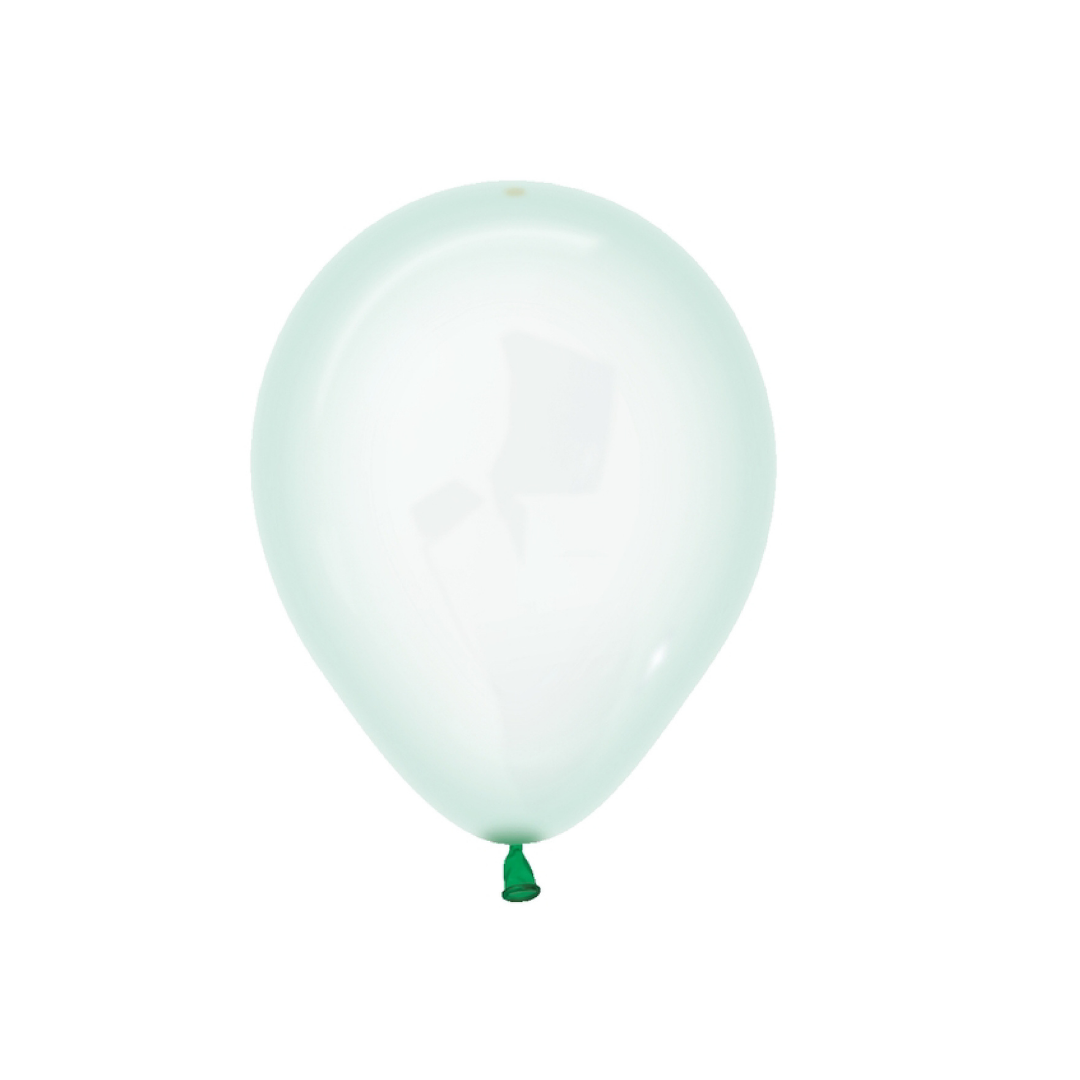 Crystal Clear Mint Green Balloons