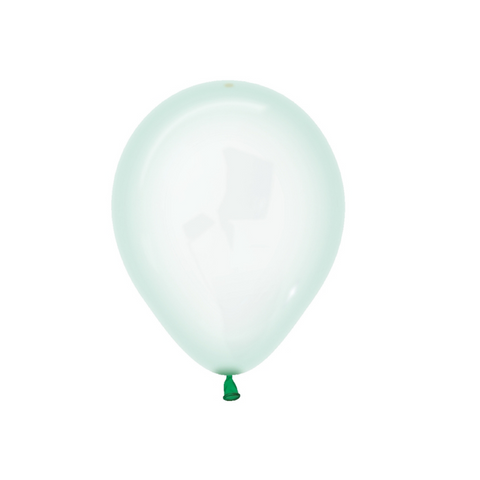 Crystal Clear Mint Green Balloons
