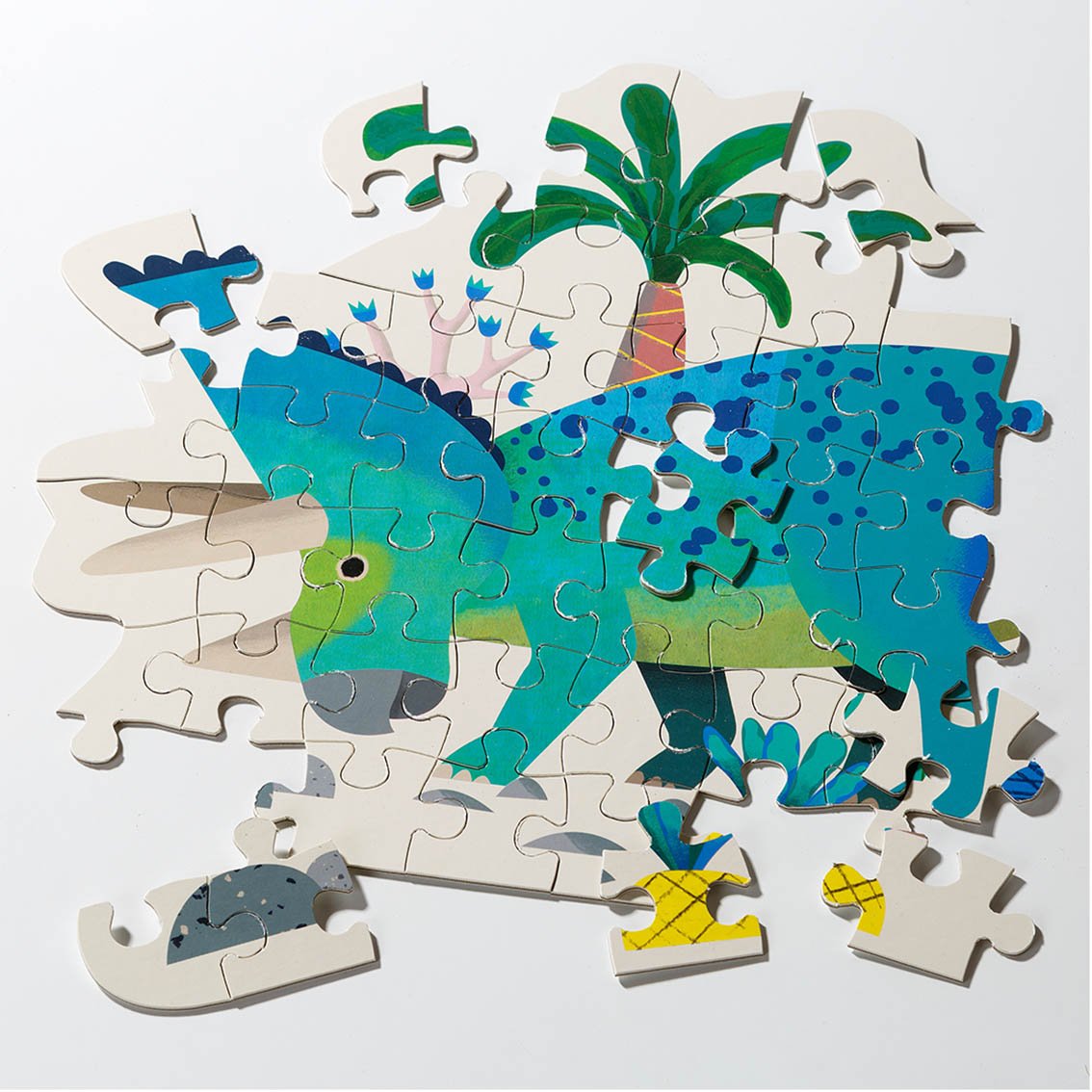 Triceratops Dinosaur Puzzle | A Little Confetti