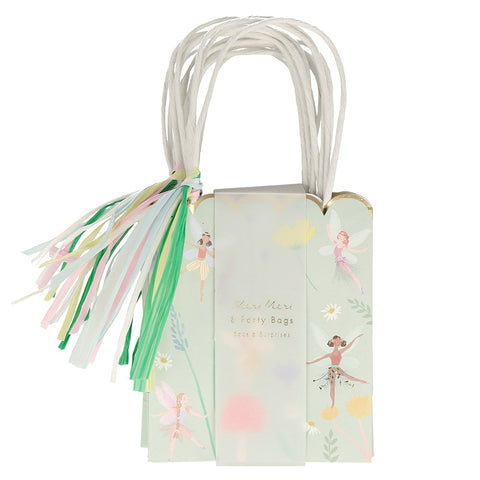 Green Party bags with fairy designs - A Little Confetti