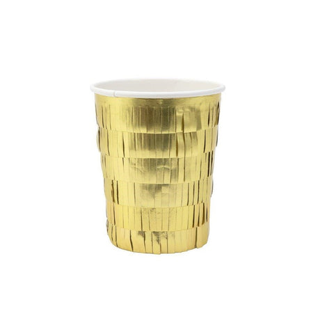 Gold Fringe Party Cups A Little Confetti