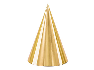 Gold foil party hat. Available at A Little Confetti.