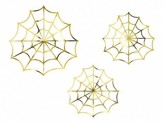 Gold Spiderweb Decorations - A Little Confetti