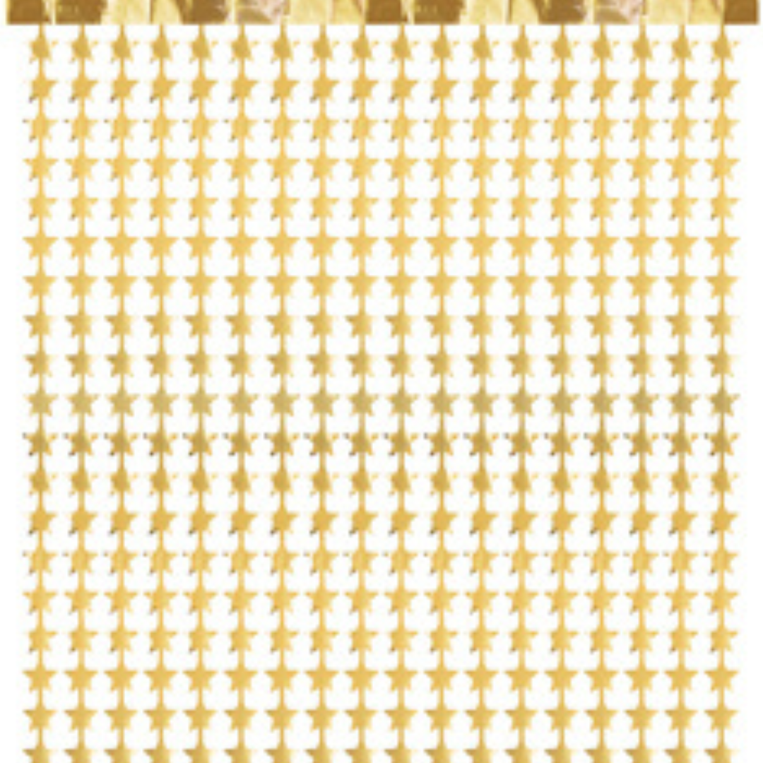 Gold Stars Party Curtain