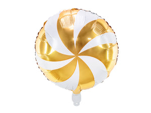 Gold Candy Swirl Foil Balloon