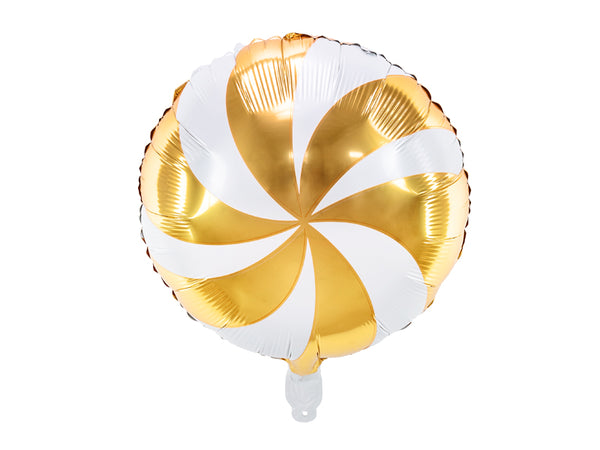 Gold Candy Swirl Foil Balloon