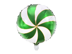 Green Candy Swirl Foil Balloon