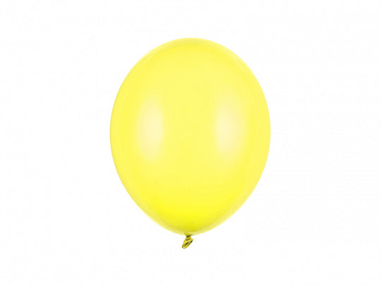 Lemon zest colored latex balloons sold at ALittleConfetti, by PartyDeco.