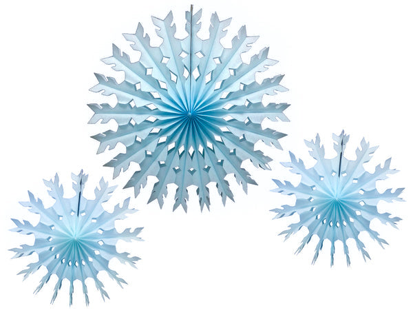 Light Blue Tissue Paper Snowflake