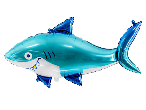 Mix of colour Glossy foil balloon Shark balloons available at A Little Confetti