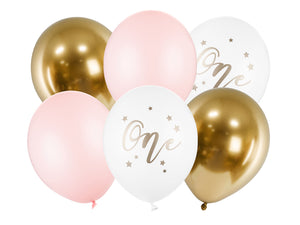 First Birthday Pink Balloon Bundle