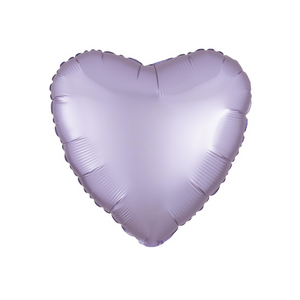 Pastel Lilac Heart Satin Luxe Balloon