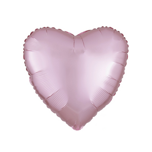 Pastel Pink Heart Satin Luxe Balloon