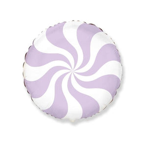 Pastel Lilac Swirl Peppermint Candy Balloon