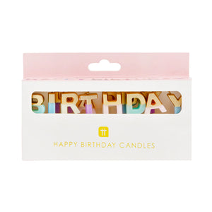 Pastel Happy Birthday Candle Set