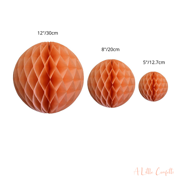 Peach Honeycomb Balls