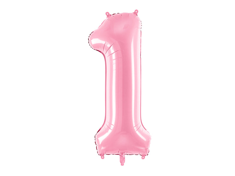 34 inch jumbo pink number 1 foil balloon available at A Little Confetti