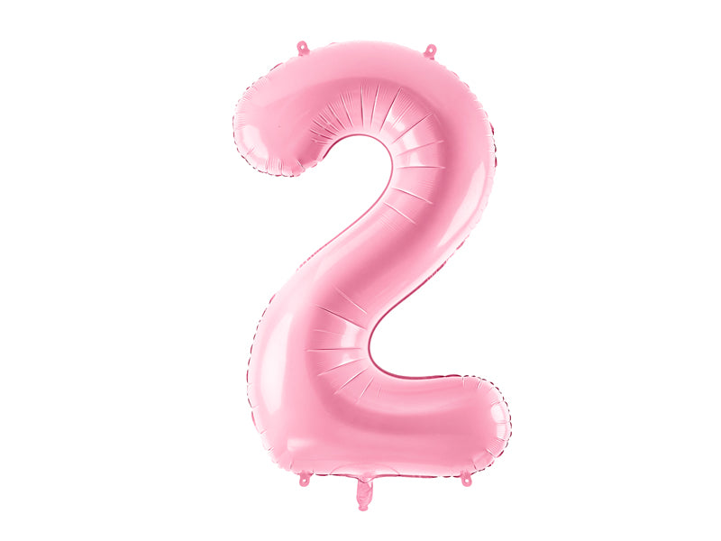 34 inch jumbo pink number 2 foil balloon available at A Little Confetti