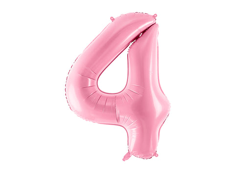 34 inch jumbo pink number 4 foil balloon available at A Little Confetti