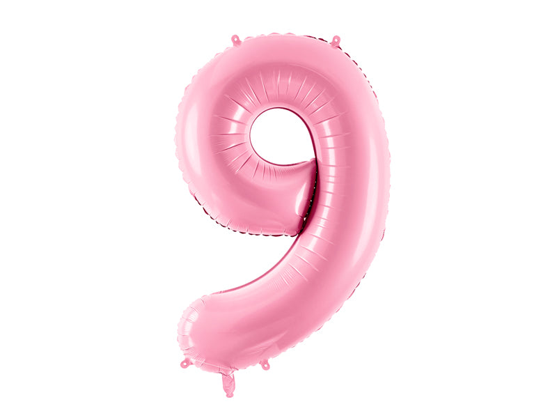 34 inch jumbo pink number 9 foil balloon available at A Little Confetti