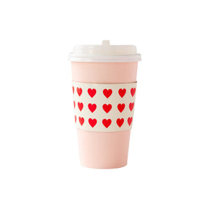 Pink With Mini Red Hearts To-Go Cups