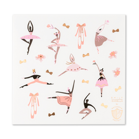 Beautiful ballerina sticker set perfect for any gift basket or birthday sold at ALittleConfetti, by Daydream Society
