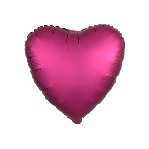Pomegranate Heart Satin Luxe Balloon