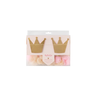 Princess crowns and pom pom banners sold at ALittleConfetti by My Minds Eye