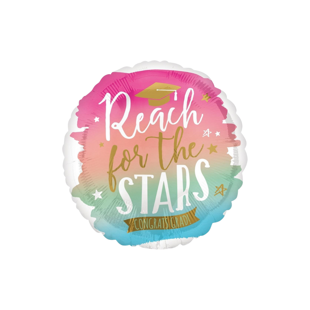 Reach for the Stars / Your Future Looks Bright - Double Sided Graduation Balloon - A Little Confetti