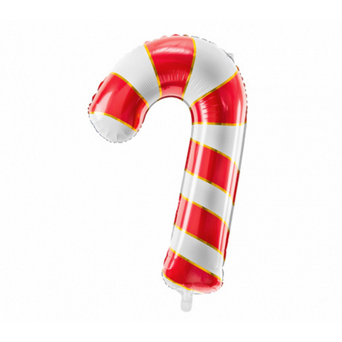 Red & White Candy Cane Foil Balloon