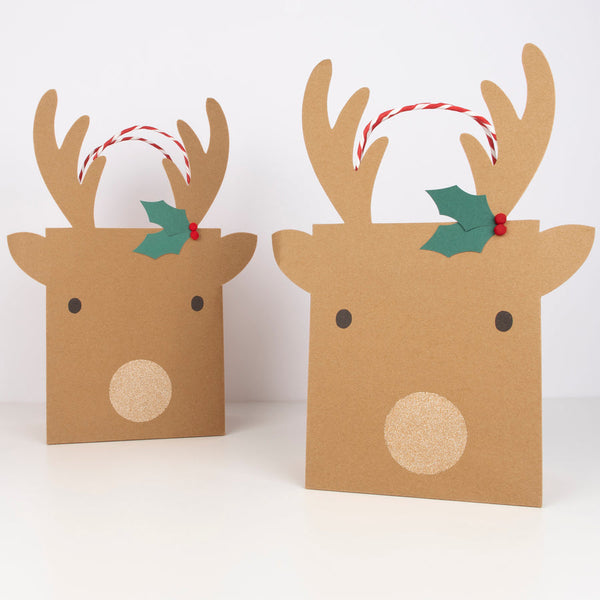 Reindeer Gift Bags - Pack of 2