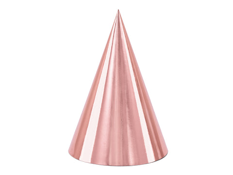 Rose Gold Party Hats available at A Little Confetti