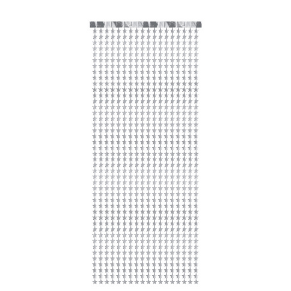 Silver Stars Party Curtain